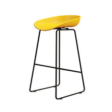 LKLXJ Sgabelli da Bar -Sedia da Bar in Metallo 45/65/75cm- Sgabello Sedia in Plastica Sedile Rigido Nero Rosso Giallo, Schienale Basso, da Montare,per Terrazze Interne All'aperto Sedie da Cucina Alte