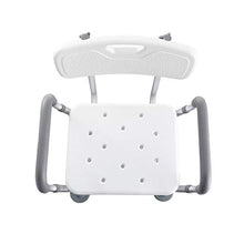 Sfeomi Sgabello per Doccia Portatile Sedile da Bagno in Alluminio con Schienale e Braccioli Panca da Doccia Regolabile da 5 Altezza Sedia con Telaio Largo Piedini in Gomma Antiscivolo Carico Max 100kg