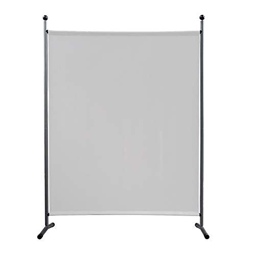 QUICK STAR Paravento da Giardino 150 x 190 cm Divisorio in Tessuto Balcone Protezione della Privacy Bianco