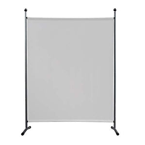 QUICK STAR Paravento da Giardino 150 x 190 cm Divisorio in Tessuto Balcone Protezione della Privacy Bianco