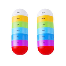 DOITOOL - Contenitore per pillole da viaggio, 2 scatole settimanali per medicina, creative, portapillole portatile, per farmaci, per casa
