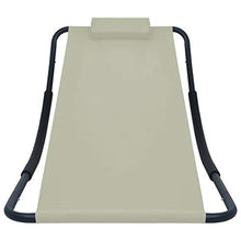 vidaXL Lettino da Giardino Crema 200x90 cm in Acciaio