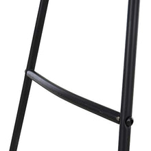 homcom Set 2 Sgabelli Alti da Bar in Stile Industriale con Telaio in Acciaio Nero e Seduta Rotonda in Legno 49.5x44x71cm