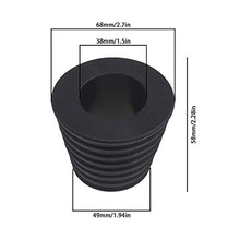 2 x ombrello in gomma nera cono cuneo per base ombrellone stand patio tavolo foro anello plug adatto 38 mm diametro palo ombrello