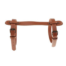 Nobranded Cuoio DELL'UNITÀ di elaborazione Esterna Coperta Da Picnic Carry Strap per il Campeggio, Feste, Picnic, Moto Bedroll Cinghie, Marrone - S 69x32.5cm