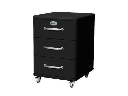 TENZO 5273-033 - Cassettiera design su rotelle Malibu, in MDF verniciato, 60 x 41 x 46 cm, colore: Nero