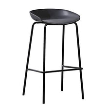 XuQinQin Sgabello da Bar Semplice Nordico Sgabello da Bar in plastica con Schienale Alto Stringen Home Cucina Bar sgabelli con poggiapiedi Pub Sedia sgabelli da Bar (Size : 75)