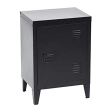 Comodino per camera da letto, armadio basso in acciaio, tavolino per soggiorno, armadietto per casa, ufficio, 40 x 30 x 57 cm, nero