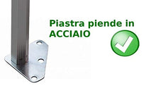 Gazebo Rosso 4,5x3 Pieghevole Alluminio a Forbice Ombrello Professionale tendone PVC a Fisarmonica piantone Esagonale