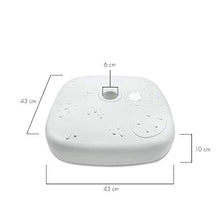 Mediawave Store - Base per Ombrellone in Plastica Riempibile con Acqua o Sabbia da Giardino Capienza 18 lt Circa, Picchetto per Ombrellone, Base Quadrata Bianca 430927