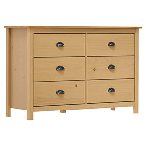 vidaXL Credenza Hill 125x40x80 cm Legno Massello di Pino
