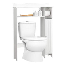 COSTWAY Mobile per Lavatrice, Scaffale Sopralavatrice Salvaspazio, Armadio Lavatrice Bianco, 75,5 x 19,5 x 106 cm