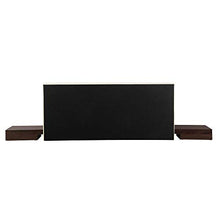 Beliani Letto in Legno Scuro Stile Giapponese con Rete a Doghe 180 x 200 cm Zen
