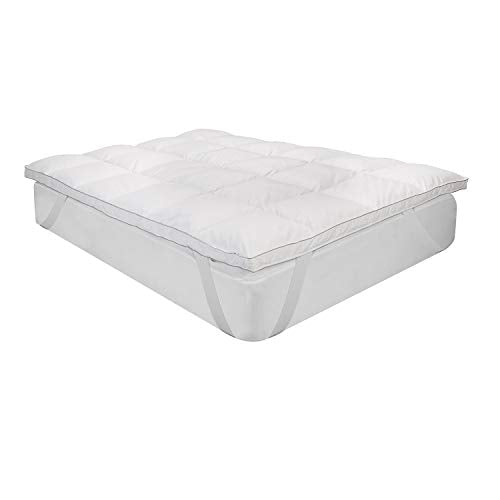 Pikolin Home - Topper in piuma Comfort Plus 9 cm traspirante ed estremamente accogliente; trattamento a tenuta piuma e fodera lavabile