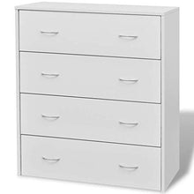 GOTOTOP Credenza con 4 Cassetti,Armadio Laterale,Cassettiera Moderno,Libreria in truciolato + MDF,per salotto,sala da pranzo,corridoio,60x30,5x71 cm -Bianco