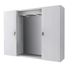 Bagno Italia Specchiera Specchio con contenitore da 80x60x17 bianco due ante con maniglie l