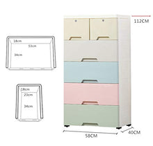 XU-zgang baby armadio, giocattolo di plastica Abbigliamento finitura armadietto bagno Toeletta Cassettiera scatola di immagazzinaggio, 58 * 40 * 112CM Scatola di immagazzinaggio multistrato
