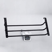 KTMK Ciondolo Asciugamano per Bagno Ciondolo per Bagno in Acciaio Inox 304 con Tre Pezzi Ciondolo per Hardware da Bagno Nero, Non Forato, Tre Fori, 60 Cm