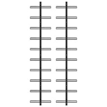 Portavini da Parete, Scaffale Vini Scaffale a Parete in Ferro verniciato a polvere per 20 Bottiglie Supporto Bottiglie Porta Bottiglie, 27 x 9 x 126,2 cm