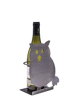 LUDI-VIN 5060388470982 Porta Bottiglia Gufi Metallo 18 x 9,30 x 21,3 cm