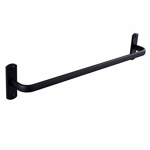 MBYW Portasciugamani Moderno Portasciugamani Elegante per Il Portasciugamani da Bagno in Metallo Nero con portasalviette Singolo in Alluminio Portasalviette Europeo con pendaglio da 40 cm