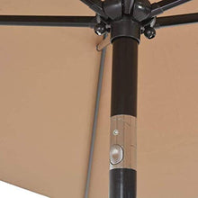 SHANCL Ombrellone Outdoor Proteggere Giardino Ombrellone con palo in Metallo da 300 * 200cm Taupe Giardino Ombrellone Ombra