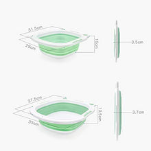 Cane del Fumetto Lavabo Bambini Pieghevole 12 Colori di plastica Portatile Lavabo Lavabo Bambino Bagno Viaggi Accessori Lavate, B-Green-S