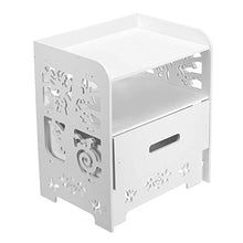 Comodini per camera da letto, comodino, comodino, comodino, cassetto, bianco