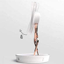 Specchio da tavolo da tavolo, specchio per il trucco Vanity Vanity Rotazione girevole a 360 gradi Stand in metallo Desktop Complementary Light Desktop Specchio per il trucco per la camera da letto per