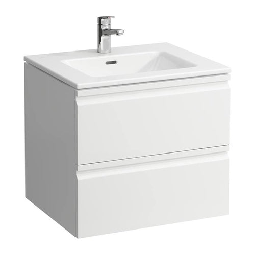 Laufen PRO S Set, lavabo, 1 Foro per Rubinetto, sfioratore, incl. mobiletto, 2 cassetti, 600x500mm, colorazione: Grafite - H8619614801041