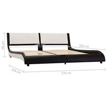SKM Giroletto Nero e Bianco in Similpelle 160x200 cm (38.2kg) Nero-0345