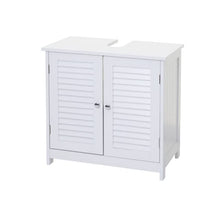 Mendler Arredo bagno serie HWC-F75 MDF bianco 35x59x60cm mobile sotto lavabo