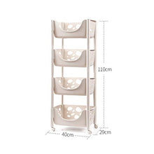 &ripiano di stoccaggio Scaffalature Multifunzionali Cucina Verdura e frutta Cesto portaoggetti Soggiorno camera da letto Giocattolo Abbigliamento Bagno a 4 strati Con ruote Rack di stoccaggio Scaffale