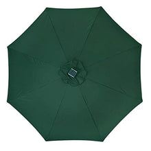 XDD - Ombrellone da giardino, con luce a LED, 8 Nervature di ferro, superficie di ombrello in PU, impermeabile