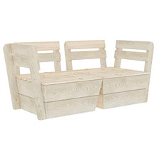 Tidyard Divano da Giardino 2 Posti su Pallet Legno Abete Impregnato,Set Divano da Giardino,per Giardini, Soggiorno,Balconi e Terrazzi
