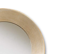 MO.WA Specchio parete cm. 60, specchiera rotonda foglia argento champagne. Made in Italy
