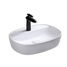 Yxx max -Lavabo Ceramica controsoffitto del Bacino, di Forma Ovale Lavabo Art Bacino Semplice Domestica lavandino (Senza Rubinetto) -60x40x12cm Lavandino del lavabo