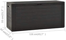 Baule da Giardino, Scatola da giardino con coperchio con coperchio, contenitore impermeabile per patio Giardinaggio utensili, cuscini, accessorio per piscina, cuscini, uso esterno per esterni antracit