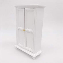 Mini Doll House Furniture Armadio a Doppia Anta Armadio Camera da Letto Spry