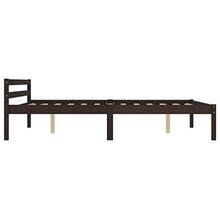 SKM Giroletto con 4 Cassetti Marrone Scuro Legno di Pino 140x200 cm (40.1kg)