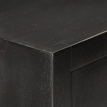 vidaXL Cassettiera Nero e Oro 45x30x105 cm in Legno Massello di Mango