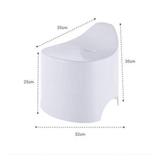 H-M-Shelf Casa Bagno Sgabello Antiscivolo Sgabello da Bagno Sgabello da Bagno Piccola Panca Soggiorno Sgabello Basso Sgabello Cambio Sgabello 32x35x36cm