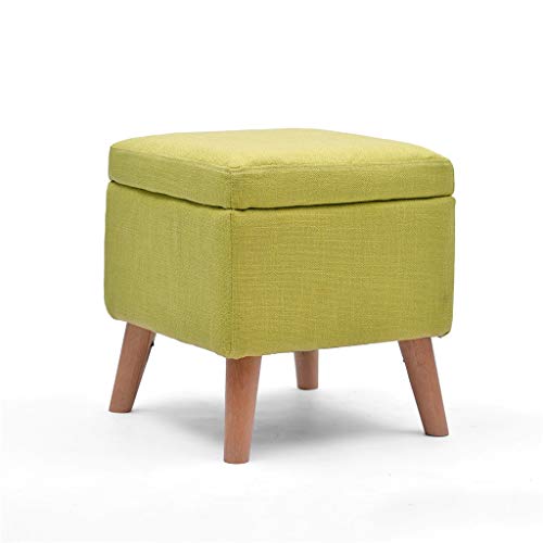 Mobili per la casa e Giardino Panca per Cambio Quadrato Panca per sgabelli Stoccaggio Pouf Box per Giocattoli Sgabello per Panca Panca per Cambio Sedile monoposto Ottomani da Cucina (Colore : Green)