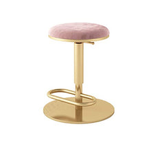 TopJiä Lusso Leggero Velluto Sgabelli da Bar con Schienale,Girevole Seggiola da Bar con Poggiapiedi,Regolabile da Bar 45-60cm,Adatto per L'altezza del Desktop 75-95cm,per Ristorante Bar Cucina
