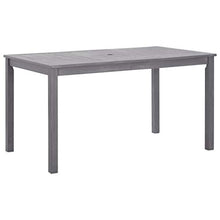 FAMIROSA Tavolo da Giardino Grigio Slavato 140x80x74 cm in Legno Acacia