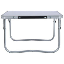 vidaXL Tavolo da Campeggio Pieghevole Robusto Salvaspazio Comodo Durevole Tavolino Maniglia Trasporto Telaio in Alluminio MDF Bianco 60x40cm
