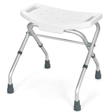 Sgabello da doccia, sgabello pieghevole per doccia, altezza regolabile in 3 posizioni, con maniglie laterali, per disabili, antiscivolo, per bagno, panca da doccia