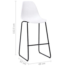 Goliraya Set 2/4 Sedie da Bar Design Moderne in Plastica Sgabelli da Bar Moderni Sedie da Bar in Plastica Sgabelli da Bar in Plastica 48x57x112,5 cm
