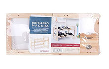 Mensola portabottiglie in legno per bottiglie di vino, organizer per vino. Secchiello per vino in legno per bottiglia di vino, bottiglia di birra (41x24x25,5 cm, 8 bottiglie) ...