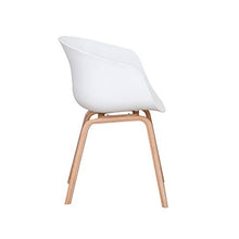 Uderkiny Set di 4 sedie in Stile Nordico, Sedia da Pranzo in Stile Medievale con braccioli e Gambe in Metallo, Adatta per Soggiorno, Cucina e Ufficio, Dimensioni: 78 * 55 * 48 cm (Bianco-4)